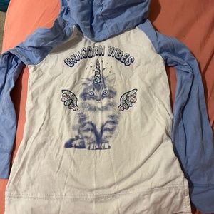 Unicorn Kitty Hooded Shirt
